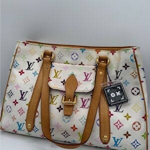 Louis Vuitton White TM Multicolor Aurelia MM